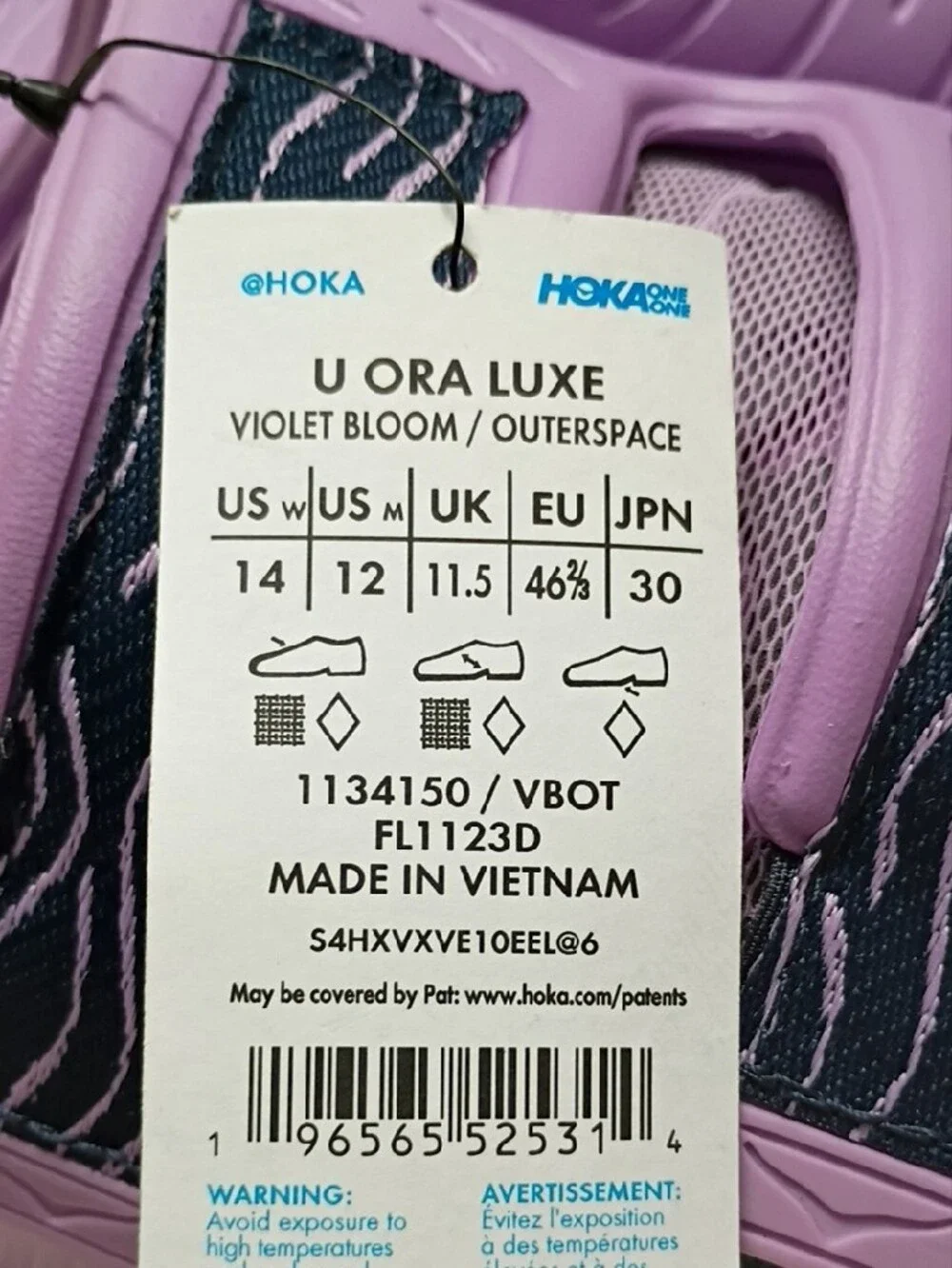 New Hoka One One Ora Recovey Slide Slip-On Sandal Violet Bloom Mens 12/Womens 14